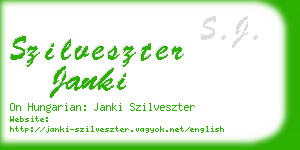 szilveszter janki business card